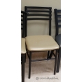Flat Top Tan Office Guest Chair w/ Black Frame